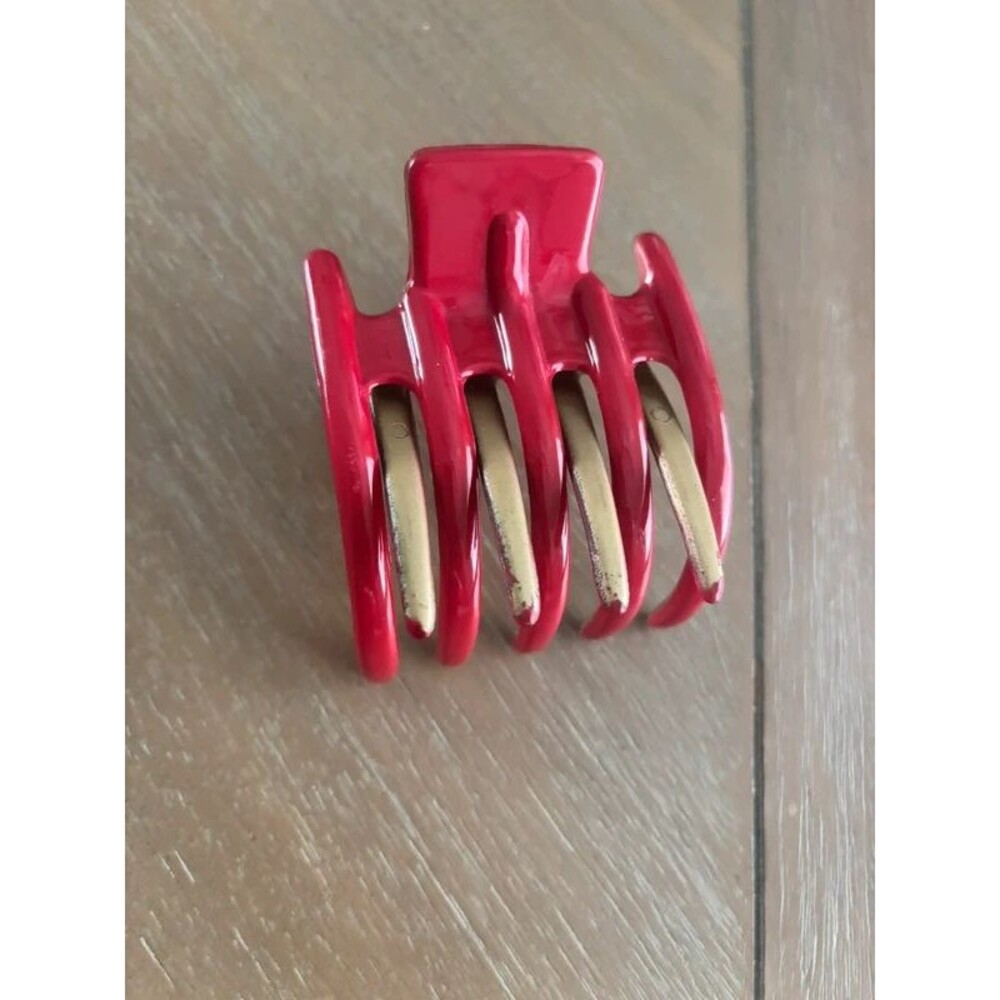 France Luxe Couture Red Gold Hair Clip
